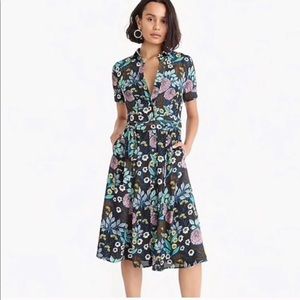 NWT J.Crew x Abigail Borg Floral Shirtdress 12